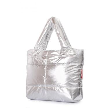 
Дута стьобана сумка POOLPARTY Fluffy срібна (fluffy-silver) фото №2