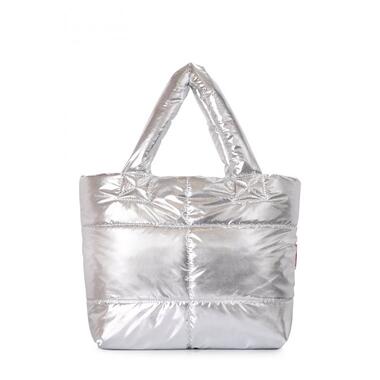 
Дута стьобана сумка POOLPARTY Fluffy срібна (fluffy-silver) фото №1