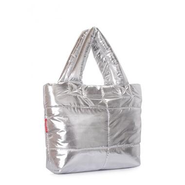 
Дута стьобана сумка POOLPARTY Fluffy срібна (fluffy-silver) фото №3