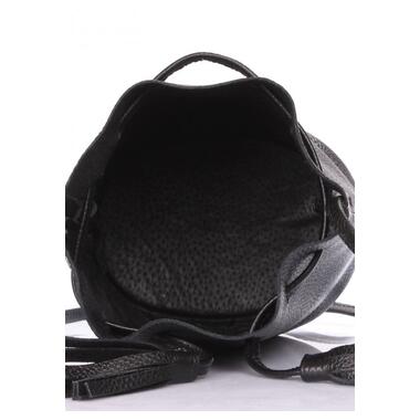 Жіноча шкіряна сумочка POOLPARTY Bucket чорна (bucket-black) фото №4