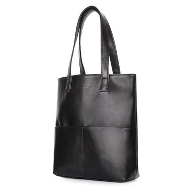 
Жіноча сумка зі штучної шкіри POOLPARTY Beverly із зовнішніми кишенями чорна (beverly-pu-black) фото №2