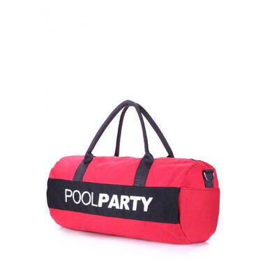 Спортивна-повсякденна сумка POOLPARTY Gymbag червона (gymbag-red-black) фото №2