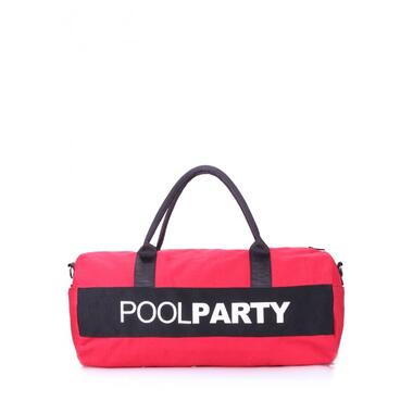 Спортивна-повсякденна сумка POOLPARTY Gymbag червона (gymbag-red-black) фото №1