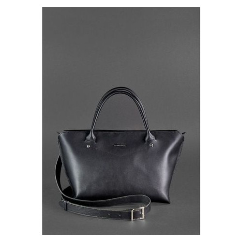 Жіноча шкіряна сумка Midi чорна Blank Note BN-BAG-24-g фото №6