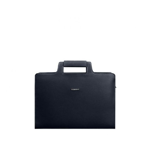 Жіноча шкіряна сумка для ноутбука та документів темно-синя Blank Note BN-BAG-36-navy-blue фото №9