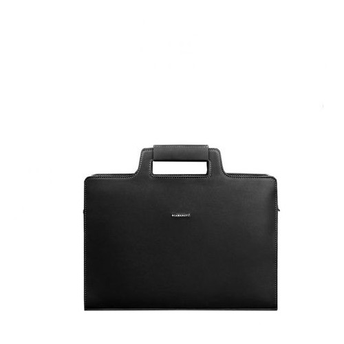 Жіноча шкіряна сумка для ноутбука та документів чорна Blank Note BN-BAG-36-g фото №9