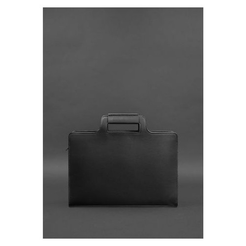 Жіноча шкіряна сумка для ноутбука та документів чорна Blank Note BN-BAG-36-g фото №3