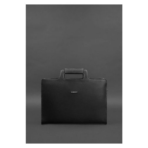 Жіноча шкіряна сумка для ноутбука та документів чорна Blank Note BN-BAG-36-g фото №2