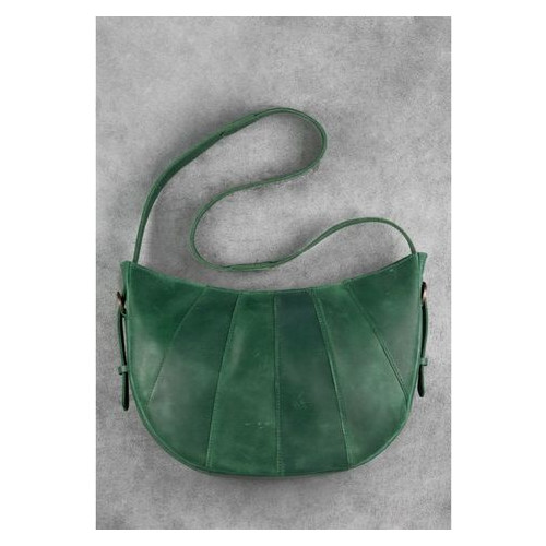 Шкіряна сумка Круасан зелена Blank Note BN-BAG-12-iz фото №2