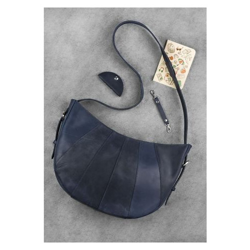 Шкіряна сумка Круасан синя Blank Note BN-BAG-12-nn фото №4