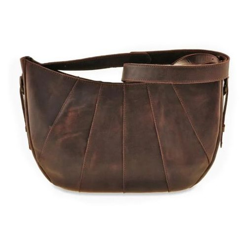 Шкіряна сумка Круасан темно-коричнева Blank Note BN-BAG-12-o фото №10