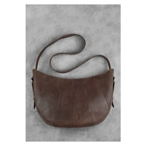 Шкіряна сумка Круасан темно-коричнева Blank Note BN-BAG-12-o фото №2