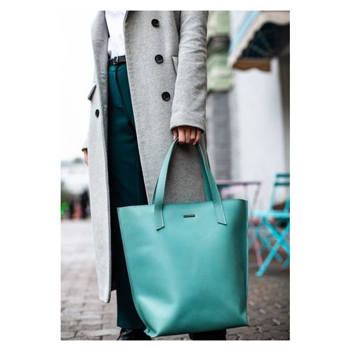 Жіноча шкіряна сумка-шоппер DD Turquoise Blank Note BN-BAG-17-tiffany фото №7