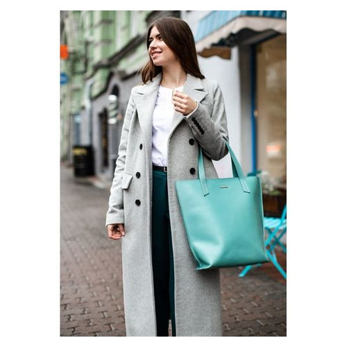 Жіноча шкіряна сумка-шоппер DD Turquoise Blank Note BN-BAG-17-tiffany фото №1