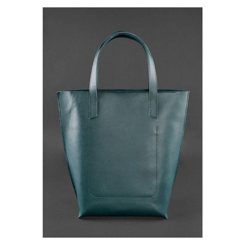 Шкіряна сумка жіноча шоппер DD зелена Blank Note BN-BAG-17-malachite фото №4