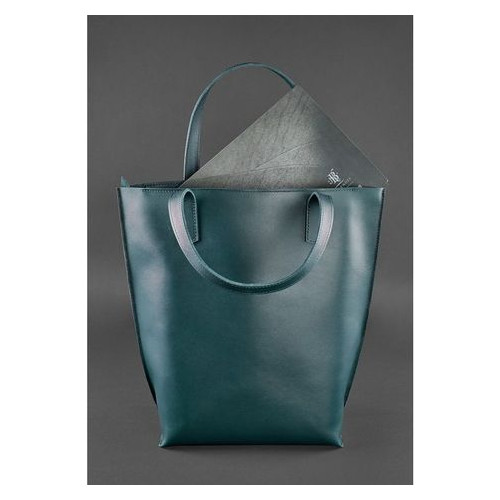 Шкіряна сумка жіноча шоппер DD зелена Blank Note BN-BAG-17-malachite фото №3