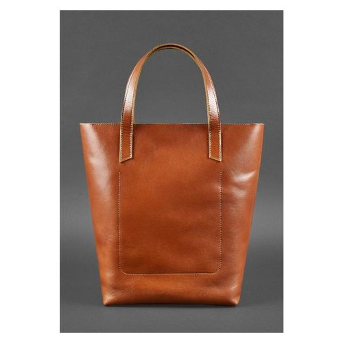 Шкіряна сумка жіноча шоппер DD світло-коричнева Blank Note BN-BAG-17-k фото №2
