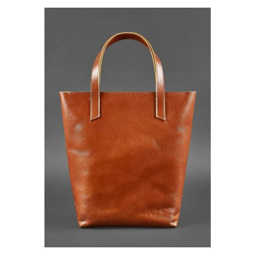 Шкіряна сумка жіноча шоппер DD світло-коричнева Blank Note BN-BAG-17-k фото №5