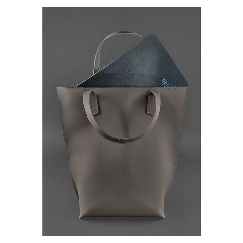 Шкіряна сумка жіноча шоппер DD темно-бежева Blank Note BN-BAG-17-beige фото №3