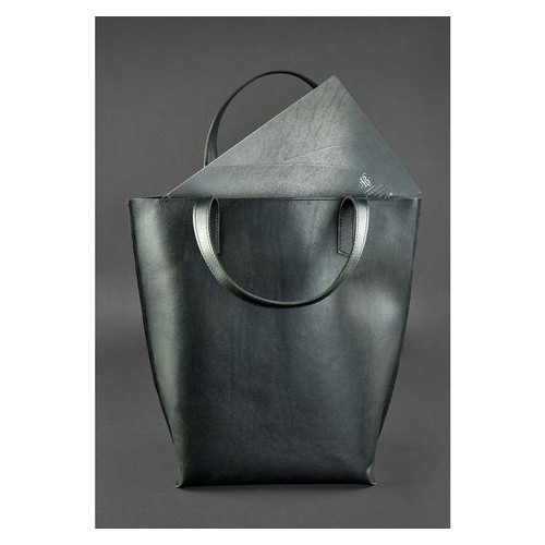 Шкіряна сумка шоппер DD чорна Blank Note BN-BAG-17-g фото №3