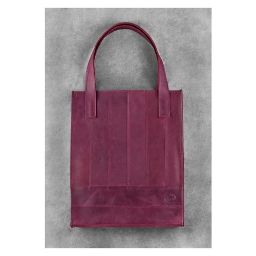 Шкіряна жіноча сумка шоппер Бетсі бордова Blank Note BN-BAG-10-vin-kr фото №2
