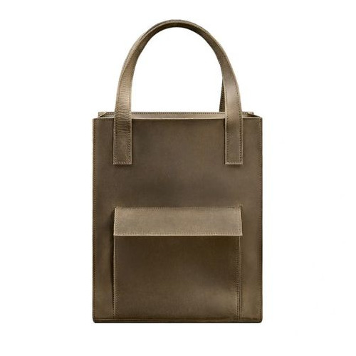 Шкіряна сумка шоппер Бетсі з кишенею темно-коричнева Blank Note BN-BAG-10-1-o фото №7