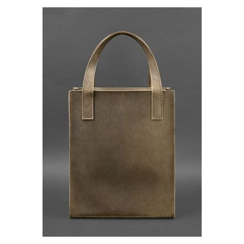 Шкіряна сумка шоппер Бетсі з кишенею темно-коричнева Blank Note BN-BAG-10-1-o фото №3