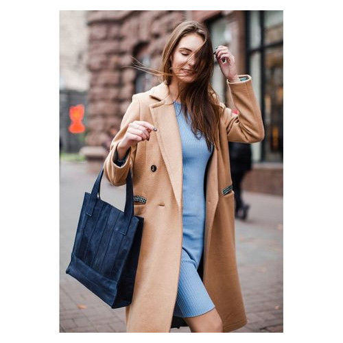 Шкіряна жіноча сумка шоппер Бетсі синя Blank Note BN-BAG-10-nn фото №1