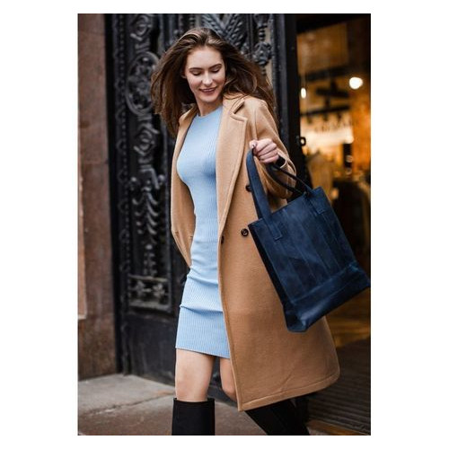 Шкіряна жіноча сумка шоппер Бетсі синя Blank Note BN-BAG-10-nn фото №8