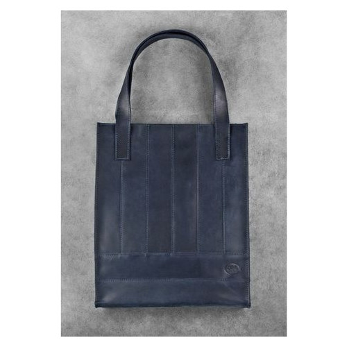 Шкіряна жіноча сумка шоппер Бетсі синя Blank Note BN-BAG-10-nn фото №2