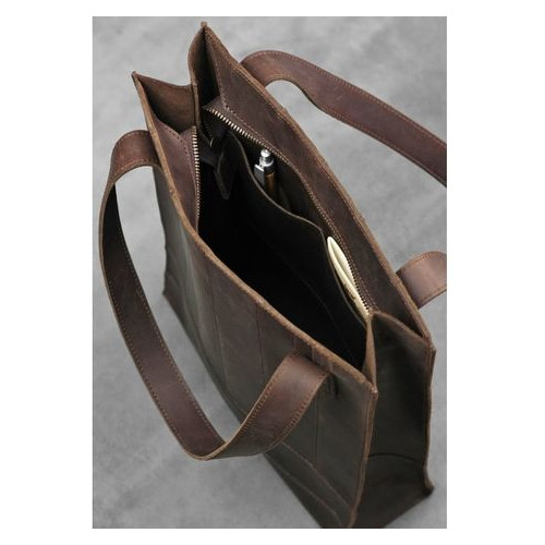 Шкіряна сумка шоппер Бетсі темно-коричнева Blank Note BN-BAG-10-o фото №5