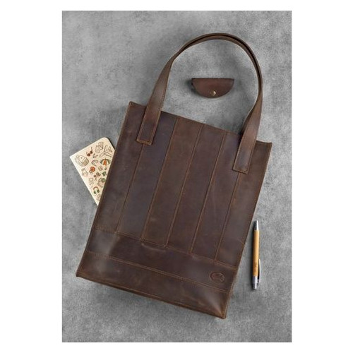 Шкіряна сумка шоппер Бетсі темно-коричнева Blank Note BN-BAG-10-o фото №4