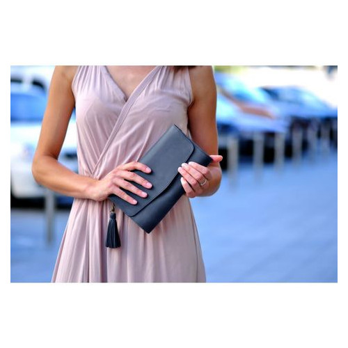 Шкіряна сумка жіноча Еліс синя Blank Note BN-BAG-7-nn фото №7