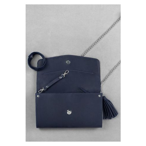 Шкіряна сумка жіноча Еліс синя Blank Note BN-BAG-7-nn фото №3