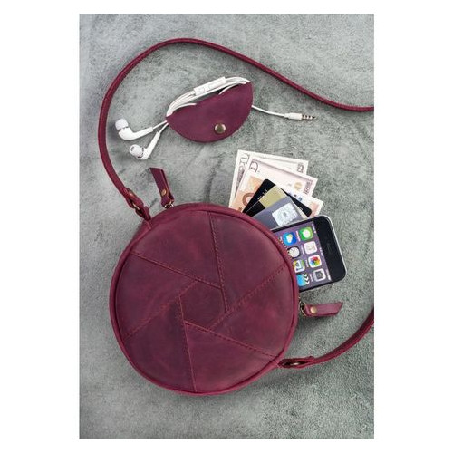 Шкіряна жіноча сумка Бон-Бон бордова Blank Note BN-BAG-11-vin-kr фото №2