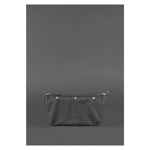Шкіряна плетена сумка жіноча Пазл S вугільна-чорна Blank Note BN-BAG-31-ygol фото №4