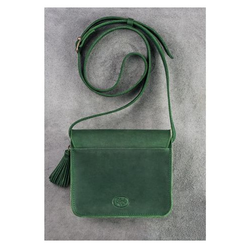 Шкіряна жіноча бохо сумка Лілу зелена Blank Note BN-BAG-3-iz-man фото №3