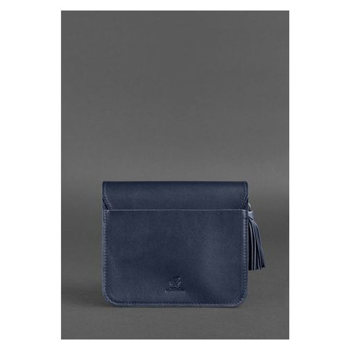 Шкіряна жіноча бохо-сумка Лілу темно-синя Blank Note BN-BAG-3-navy-blue фото №4