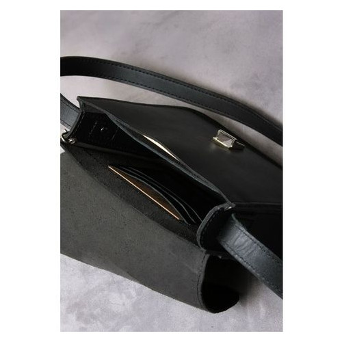 Шкіряна жіноча бохо сумка Лілу чорна Blank Note BN-BAG-3-g-man фото №5