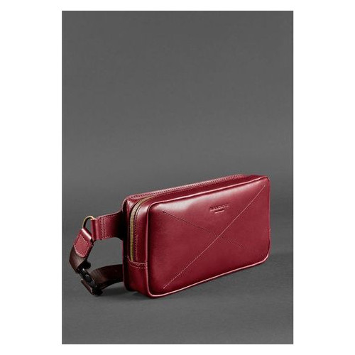 Шкіряна сумка жіноча Dropbag Maxi бордова Krast Blank Note bn-bag-20-vin фото №2