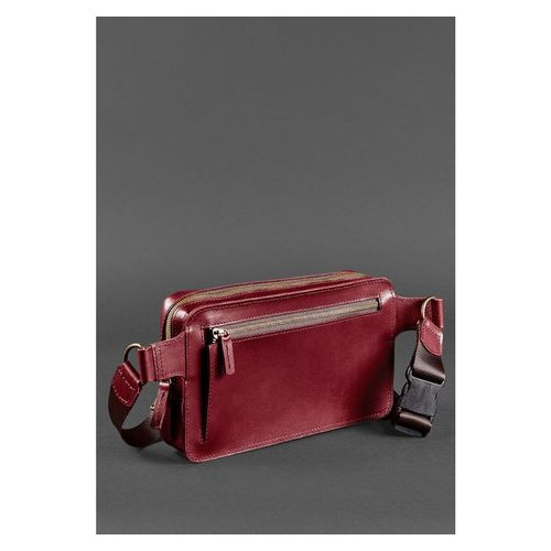 Шкіряна сумка жіноча Dropbag Maxi бордова Krast Blank Note bn-bag-20-vin фото №4