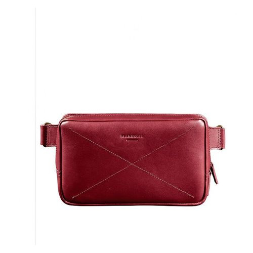 Шкіряна сумка жіноча Dropbag Maxi бордова Krast Blank Note bn-bag-20-vin фото №8