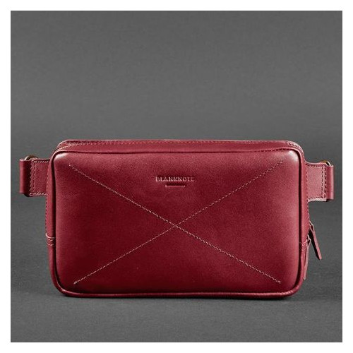 Шкіряна сумка жіноча Dropbag Maxi бордова Krast Blank Note bn-bag-20-vin фото №7