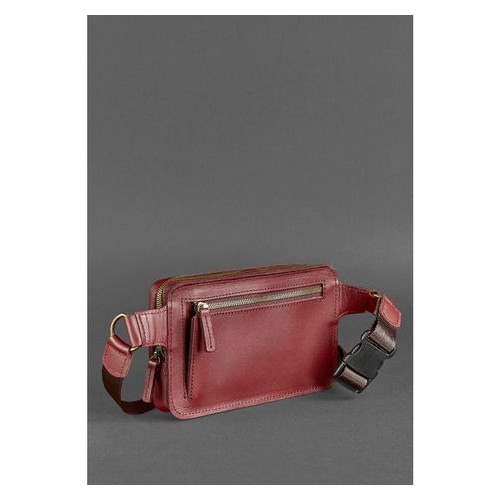 Шкіряна сумка жіноча Dropbag Mini Krast бордова Blank Note BN-BAG-6-vin фото №5