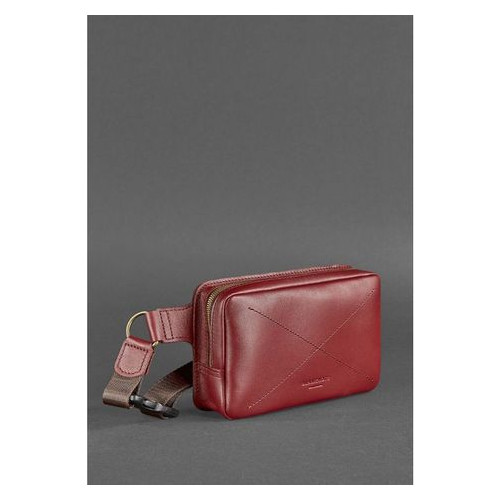 Шкіряна сумка жіноча Dropbag Mini Krast бордова Blank Note BN-BAG-6-vin фото №2