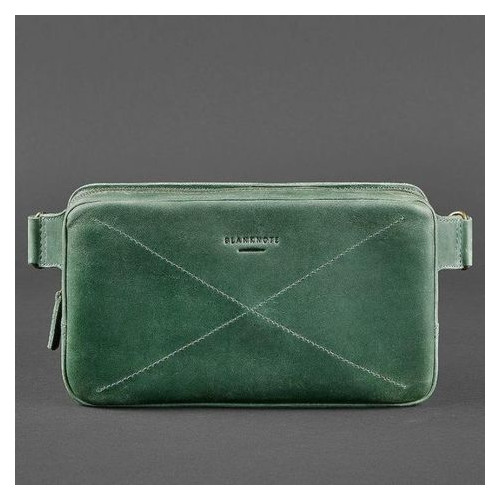 Шкіряна сумка Dropbag Maxi зелена Blank Note BN-BAG-20-iz фото №10