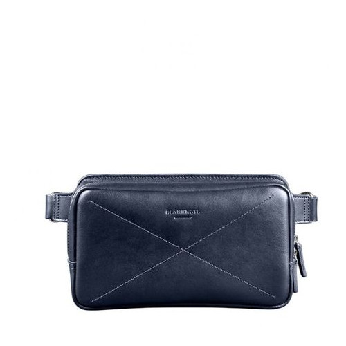 Шкіряна сумка Dropbag Maxi темно-синя Blank Note BN-BAG-20-navy-blue фото №8