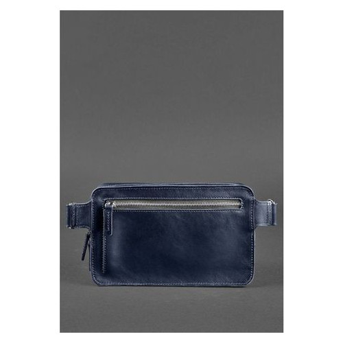 Шкіряна сумка Dropbag Maxi темно-синя Blank Note BN-BAG-20-navy-blue фото №3