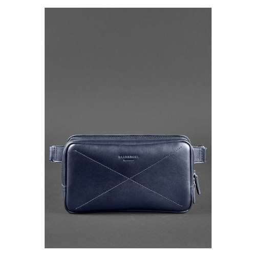 Шкіряна сумка Dropbag Maxi темно-синя Blank Note BN-BAG-20-navy-blue фото №1