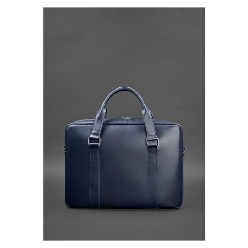 Шкіряна сумка для ноутбука та документів темно-синя Blank Note BN-BAG-37-navy-blue фото №3